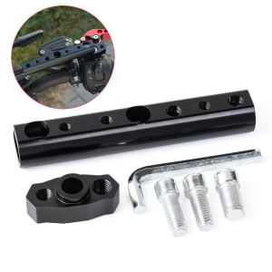 มัลติฟังก์ชั่นอลูมิเนียมกระจกมองหลัง Mount Extender สําหรับรถจักรยานยนต์สกู๊ตเตอร์ ATV สนับสนุน Spotlight ผู้ถือโทรศัพท์มือถือ