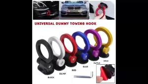 ABS Simulation Racing Bumper Trailer Hook Tow Hook Sticker JDM Universal Car Styling Sticker Tralier Tow Hook Kit
