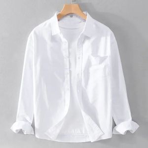 Kemeja Pria Polos Lengan Panjang Slim Fit