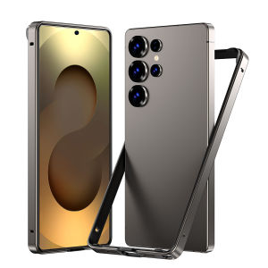 Titanium Gray Metal Bumper Case For Samsung Galaxy S25 Ultra S24 Plus 5G S25ultra S 25 Phone Frame Protection Cover Accessories