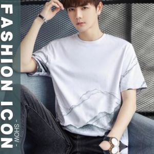 4 สี เสื้อผ้าคู่กับผชคอกลมแขนสั้นกรีนลายธรรมชาติ เสื้อยืดแฟชั่น LHMoonlight นิวส์ เปรียบเทียบสีพื้น