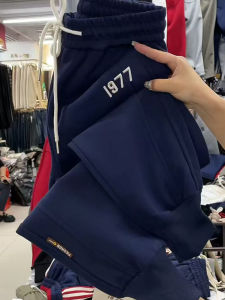 กางเกงวอร์มลำลองผู้หญิงทรงฮาราจูกุ 2024 กางเกงขายาวทรงสลิมฟิตสำหรับฤดูใบไม้ร่วงและฤดูหนาว กางเกงขายาวสไตล์สปอร์ต