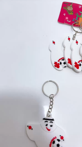 Gantungan kunci ikon bola piala dunia bahan karet isi 12pcs