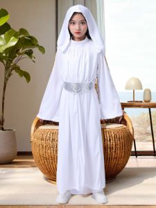Star Wars Cos Costume Halloween Kids Costume Princess Leia Cosplay Clothes Girl Show Clothes