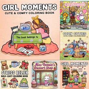 Cozy Friends Coloring Book for Adults and Teens Featuring Cute Cozy Daily Activities Graffiti Book Perfect Gift Birthday