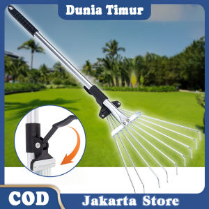 15 Teeth Sapu Garuk Stainless / Dapat Diperpanjang Garden Rake / Sapu Taman