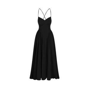 SUSIEYUAN | Green Strapless Summer Dress Womens Beautiful Beach Vacation Long Dress Sweet Style A-Line Silhouette No-Sleeve Slim Fit