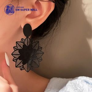 【Original】Bohemian Style Drop Earrings Vintage Lace Flower Exaggerated Hypoallergenic Non Tarnish Pierced Fabric Statement for Lady Girls Fashion Jewelry Gifts