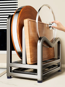 BW | Giá Để Nồi Nồi Đĩa 304 Bằng Thép Không Gỉ Giản Dị Hiện Đại Giá Để Dao Và Nồi Đĩa Giá Để Đồ Dùng Nhà Bếp