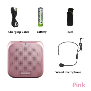 Portable Microphone Loudspeaker Voice Amplifier Recorder Mic Speaker Audio Mini Wired Mikrofon Mike Sound Battery Kit Headset