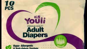 YOULI Breathable Adult Diaper - M/L/XL (10 Pcs) High Absorbency 2000ML Breathable & Ultra Thin