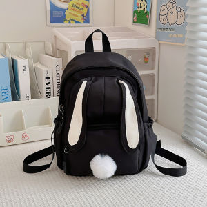 Cute Girls Travel School Bag Student Backpack Nylon Material Lightweight Waterproof Zipper Closure Double Shoulder Strap