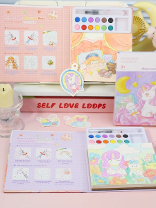 Reusable Water Coloring Book for Girls Unicorn Paint with Water Activity Book Educational Toys