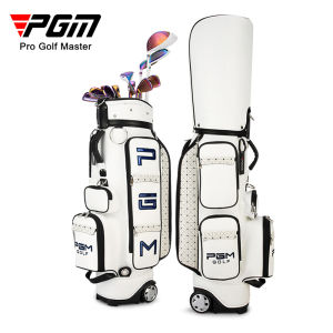 PGM Womens Golf Bag Stands with Wheels Retractable Golf Standard Bags for Travel Durable Course Korean Large Capacity QB036