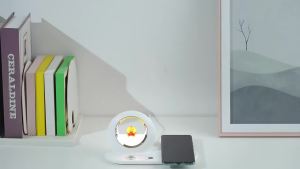 15W wireless fast charging cute  night light three in one desk lamp mobile phone holder wireless charger bedside lamp gift