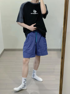 Quần Short Thể Thao Nhanh Khô Ice Silk Màu Tím Cho Nam Mùa Hè Quần Dài Thường Ngày Phong Cách Mỹ Quần Bóng Rổ Dài Năm Điểm