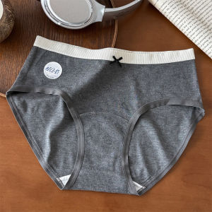 กางเกงชั้นในผ้าฝ้ายแท้เนื้อผ้าขนสัตว์สำหรับผู้หญิง ทรงสามเหลี่ยม ทรงเอวกลาง ไร้ตะเข็บ ป้องกันแบคทีเรีย ผ้าฝ้ายแท้ 7A สำหรับฤดูใบไม้ผลิและฤดูใบไม้ร่วง