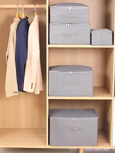 Storage Box Large Capacity Foldable Organizer Wardrobe Bag Foldable Drawer Large Cover Storage