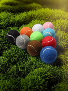 สีแดง 60 ซม.bounce ลูกเทนนิสสําหรับสัตว์เลี้ยง Teddy Corgi ซักรีดนวดที่มีสีสันลูกเทนนิสการฝึกอบรมลูกจัดส่งฟรี