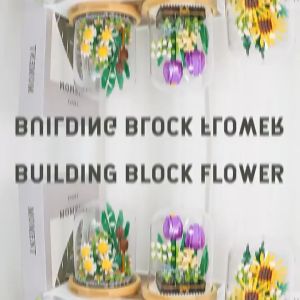 Dekorasi Hadiah Anak dengan Mainan Balok Flower Bricks & Bunga Tulip Model 3D