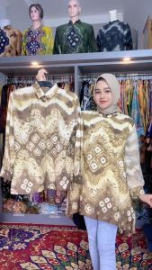 Tunik Lila Elegan: Atasan Jumputan Batik Etnik Handmade Palembang