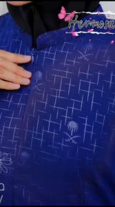 Gamis hermosa bahan wolfis embos motif azwa navy-gamis biru navy-gamis lebaran terbaru-gamis dongker