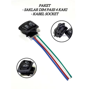 Tombol Saklar Dim On Off 3 Fungsi plus Socket Kabel Kualitas Premium