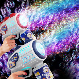 Children Bubble Machine Toys LED Light Astronaut Shape Electric Automatic Bubbles for Kids Outdoor Toys Gifts