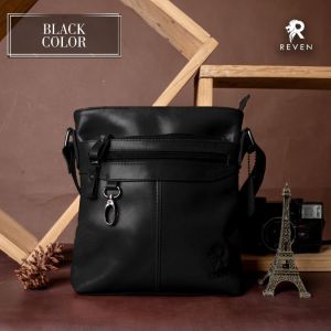 Tas selempang pria bahan kulit sapi asli original branded anti air dan tahan api fashion cowok model terbaru distro