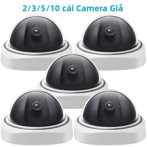 Camera Giám Sát Thông Minh Giả Trong Nhà 2/3/5/10PCS Bộ Camera An Ninh Giả Với Đèn LED Đỏ Nhấp Nháy Camera An Ninh Giả Dạng Vòm Tại Nhà Không Bao Gồm Pin