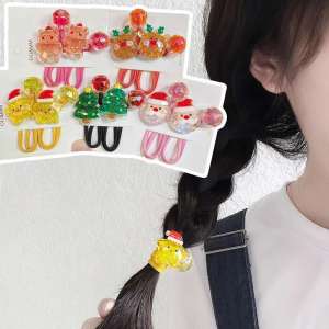 2 Chiếc Băng Đô Hình Cây Thông Noel Công Chúa Cho Bé Gái Dây Buộc Tóc Thun Dễ Thương Hình Thú Phụ Kiện Tóc Thời Trang Cho Bé Gái