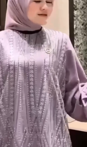 Lunna Lace Dress Ceruty Mix Brukat Gamis Ibu Ibu Model Sekarang Dress Outer Wanita Kondangan Elegan