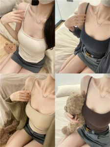 Sooner Or Later Wan Can Make a Base! Superior External Expansion Chest Strap Chest Pad Removable Brushed Sling Vest Inner Match Bra