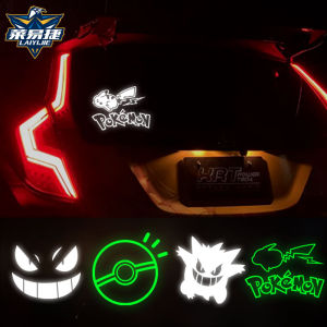 Bộ Sưu Tập Dán Xe Pikachu Ghoul Pokemon Magic Car Sticker Đèn Phản Quang Phản Quang Đèn LED Đồ Dùng Trang Trí Xe Hơi