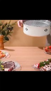 Portable outdoor stove tea making camping BBQ heating stainless steel charcoal grill