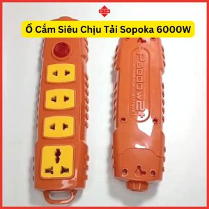 Ổ Cắm Chịu Tải Cao Sopoka 6000W – An Toàn Bền Bỉ Phù Hợp Thiết Bị Công Suất Lớn - BH 2 Năm