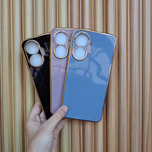 Softcase Xiaomi Poco F7 5G Case Luxury Plating Casing Silicone Stand Back Cover