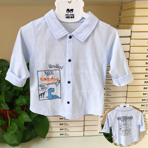 Áo Thun Cotton Siêu Mỏng Mùa Hè Cho Bé Trai Áo Khoác Cardigan Tay Dài Thoáng Khí Thấm Hút Ẩm Áo Thun Phong Cách Thường Ngày Cho Bé Trai