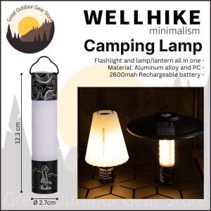 WellHike Candlelight Camping Lamp Light Lantern LED Shade Rechargeable flashlight