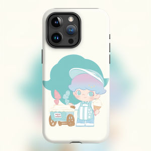 POP DIMOO Trendy Toy Date Series Ice Cream Mobile Phone Case with Stand Anti-Fall Protection for   15 Resin Cute Cartoon Blind Box
