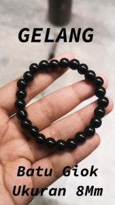 Gelang Batu Giok Hitam Dim 8mm: Pesanan & Bonus