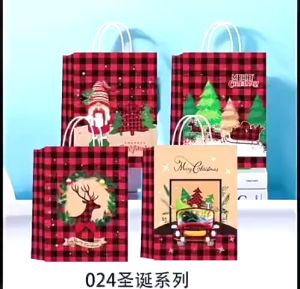 Túi đựng quà Noel túi giấy đựng quà đủ kích cỡ túi giấy có quai dễ thương đựng quà giáng sinh - Happy Life 4Kid