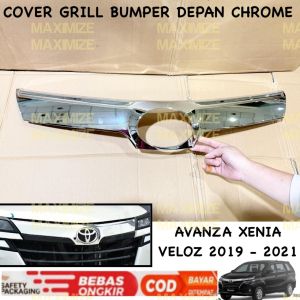 Cover Grill Bumper Depan Avanza Xenia Veloz 2019 2020 2021 Chrome