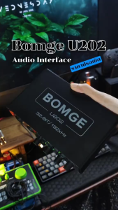 BOMGE U202 อินเทอร์เฟซเสียง USB พร้อมไมโครโฟนพรีแอมป์ พอร์ต XLR/TSR/TS 48V ความละเอียด 32 บิต/192kHz สำหรับการบันทึกคอมพิวเตอร์ สตรีมมิ่ง และพอดแคสต์