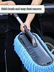 Telescopic Car Wash Mop Microfiber Scratch‑Free Adjustable Long Handle Vehicle Glass Multi‑Purpose Cleaning Tool Pengelap Basuh Kereta