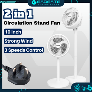 Air Circulation Fan Low Noise Electric 3 speed Stand Fan Powerful Lightweight Strong Wind Height Adjustable Energy Saving