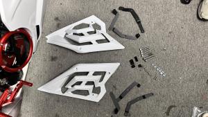 ฝาครอบแผงด้านข้างป้องกันเครื่องยนต์รถจักรยานยนต์ SEMSPEED ABS สำหรับ675NK 675SR CFMOTO 2024-2025