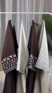 Loriya2024 AliExpress Dubai Timur Tengah Turki Jubah Pakaian Elegan Bersulam Dubai LR735