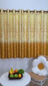 ผ้าม่านหน้าต่าง ม่านเจาะตาไก่ ลายซากุระ พิมมพ์ลาย 2 ด้าน (ราคาต่อ 1 ผืน)