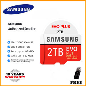 Sansung Micro SD Memory Card W/Adpt EVO Plus (128GB/256GB/512GB/1024GB/2000GB/1TB) Read:100Mb/s Write: up to 20/60Mb/s